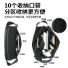 Trendy leather men's bag, casual single-shoulder crossbody bag, men's chest bag, large-capacity commuting versatile, high-end crossbody bag Specification image